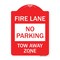 Signmission Designer Series Sign No Parking Tow-Away Zone, Red & White Aluminum Sign, 18" x 24", RW-1824-23605 A-DES-RW-1824-23605 - alternate 1